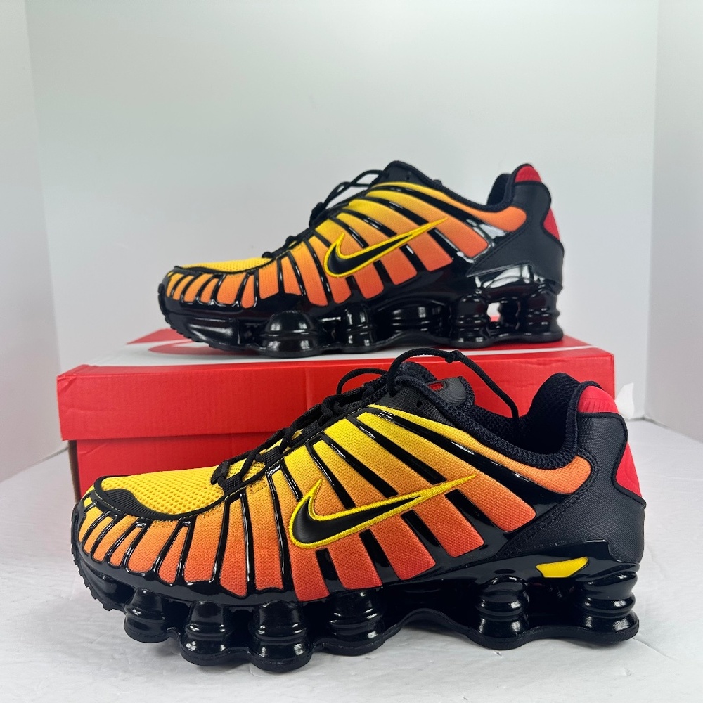 Nike Shox TL Sunrise Orange Yellow Gradient Shoes AV3595-004 Men’s Size 9.5-12